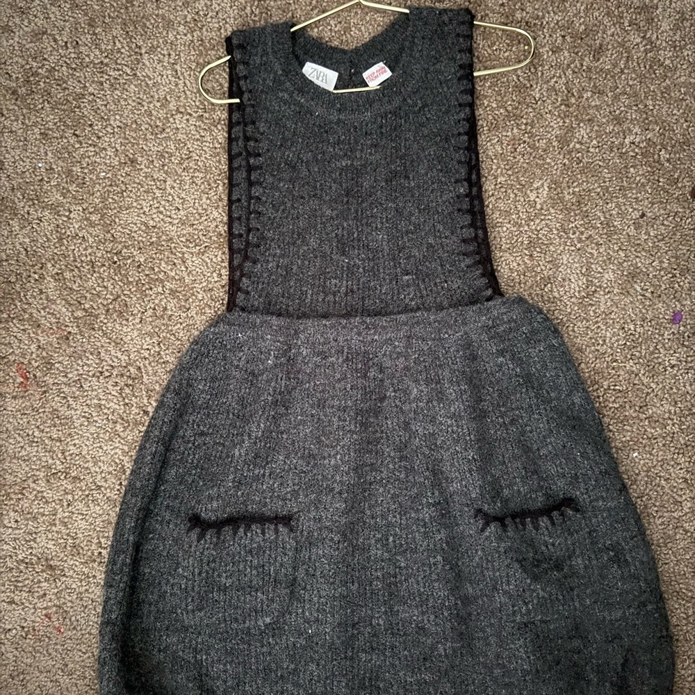 Zara Charcoal Sleeveless Knit Dress